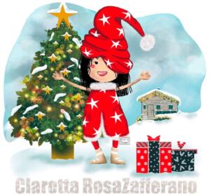 Claretta RosaZafferano, Christmas-illustration-Cartoon-illustration-girl-illustration, Clara Fruggeri Illustrator