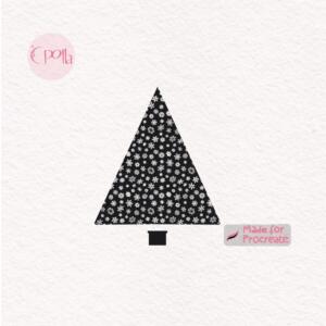 Christmas-tree-Procreate-Stamp-Brush, Clara Fruggeri per Cpolla