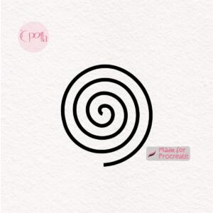 Spiral-Procreate-Stamp-Brush, Clara Fruggeri per Cpolla