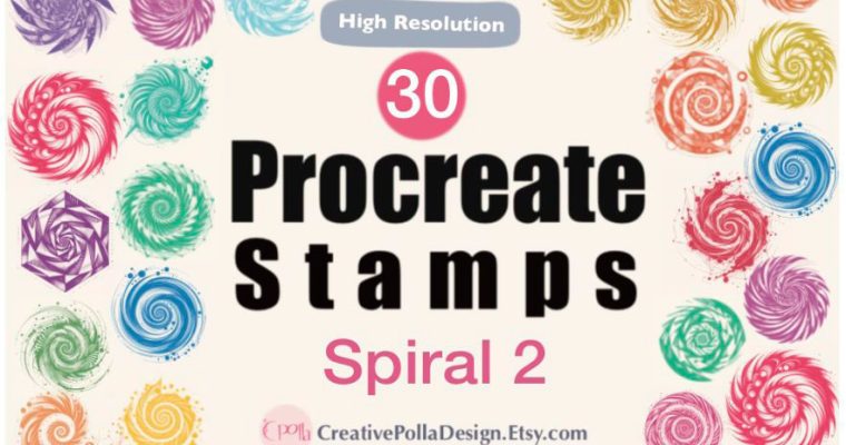 Swirl procreate brushes, procreate swirl effect, Procreate Stamp Brushes
