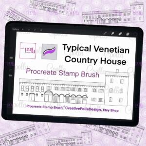 Procreate house Stamp, Procreate Stamp Brushes 